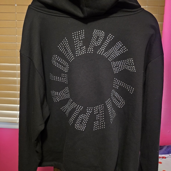 PINK Victoria's Secret Black Sparle Hoodie - Picture 2 of 6